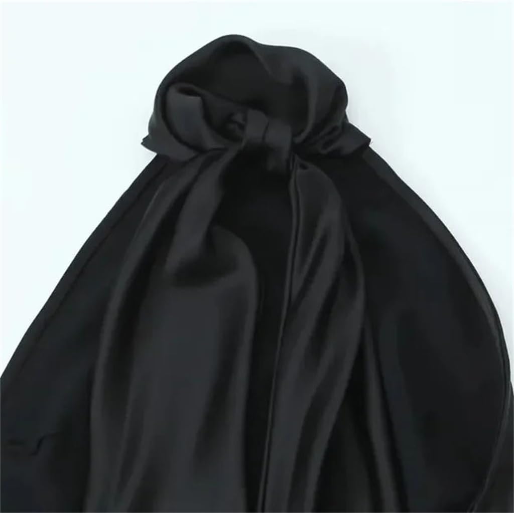 Lサイズあり【Glossy/グロッシー】クロスホルター/ ストレッチサテン